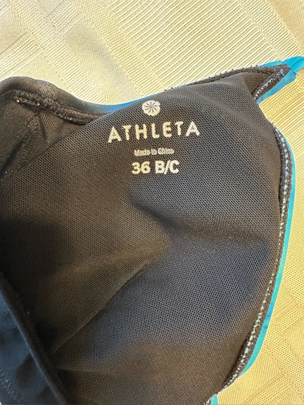 Athleta Blue Ombre Halter Bikini Top 36B/C